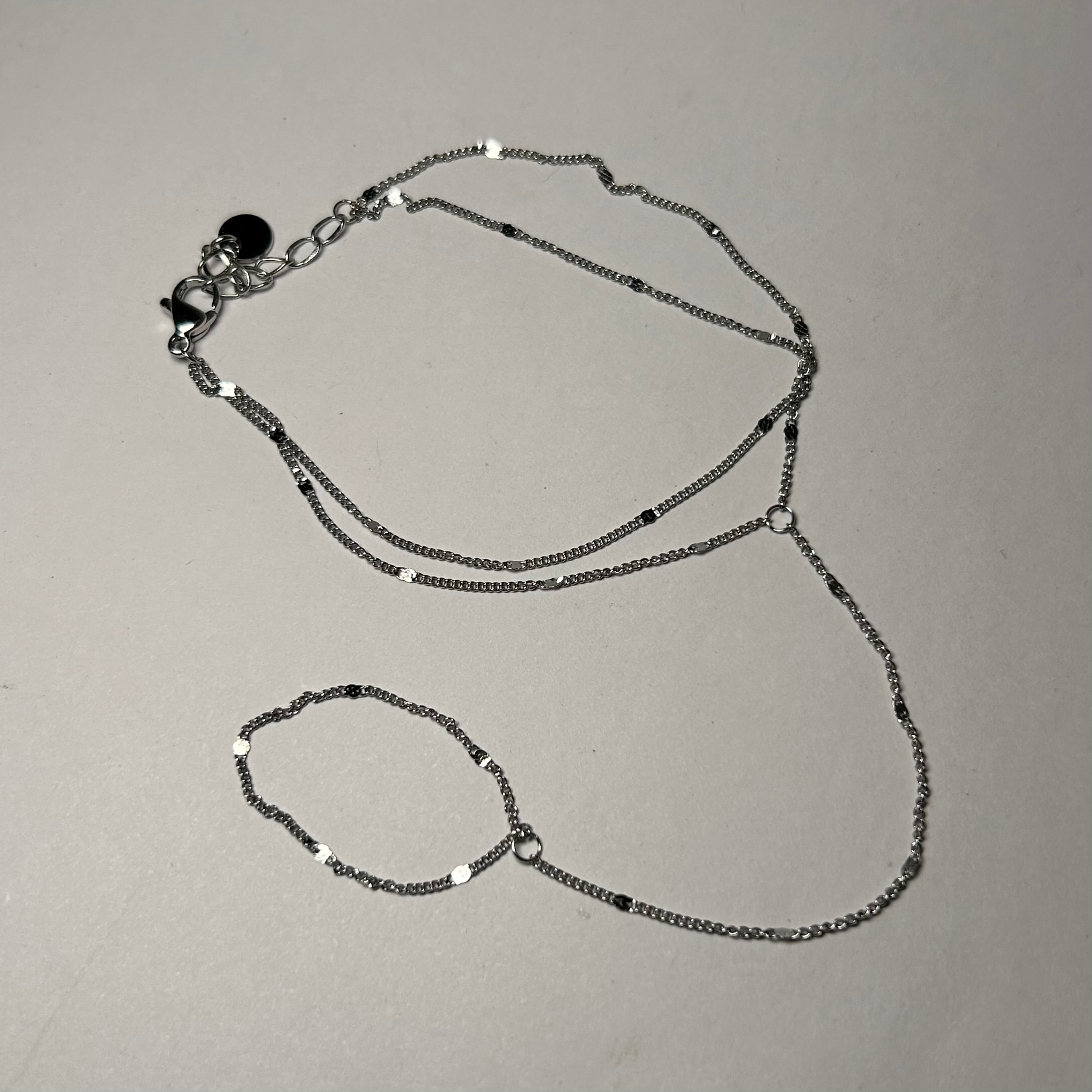 טבעת שרשרת קלואי כסף